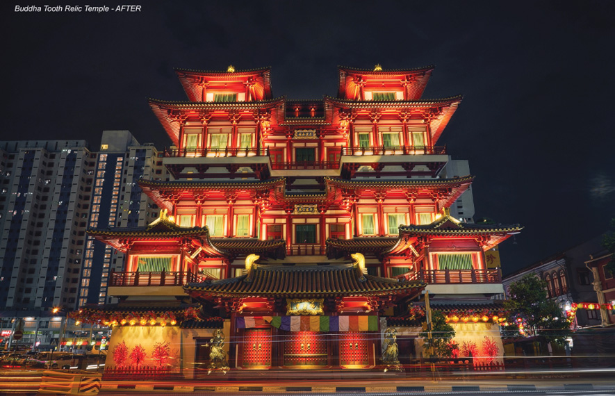 Buddha Tooth Relic Temple After Transformative Lighting