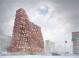 A mixed-use building in Moscow