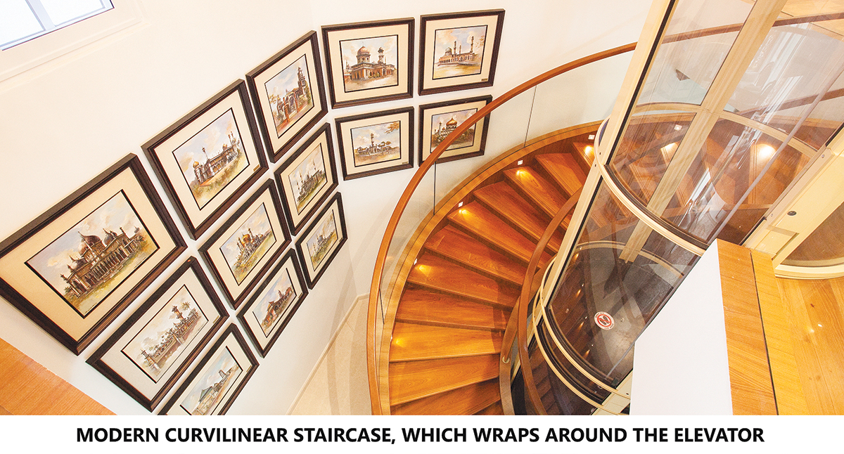 Modern Curvilinear Staicase