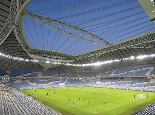 Zaha Hadid Architects along with Aecom design the Al Janoub Stadium in Al Wakrah, Qatar