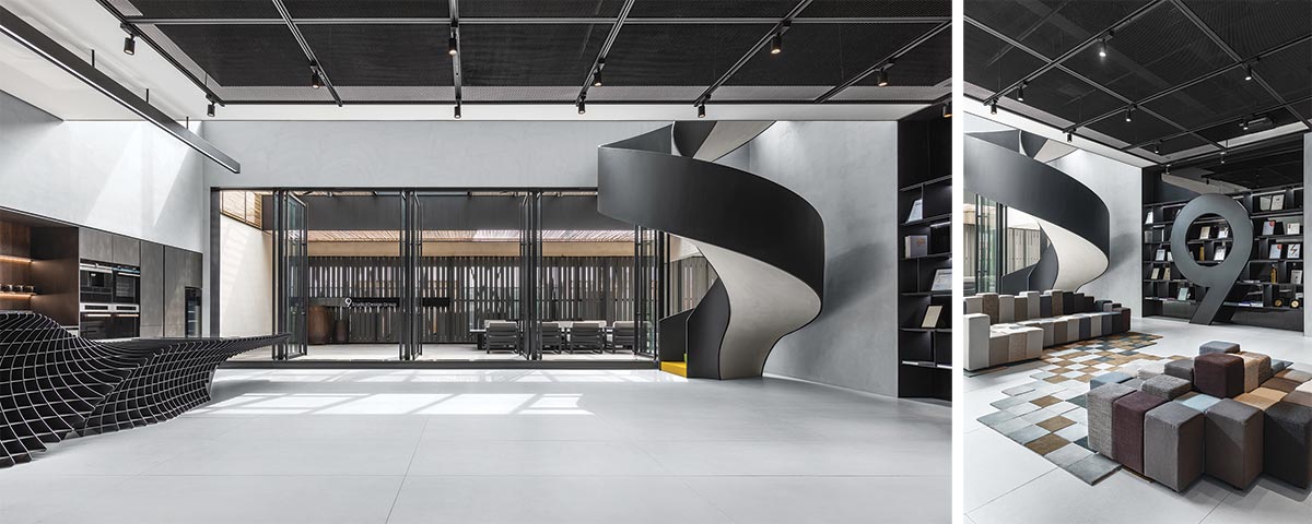 9Studio Design Group have designed their studio like the setting for a science fiction movie