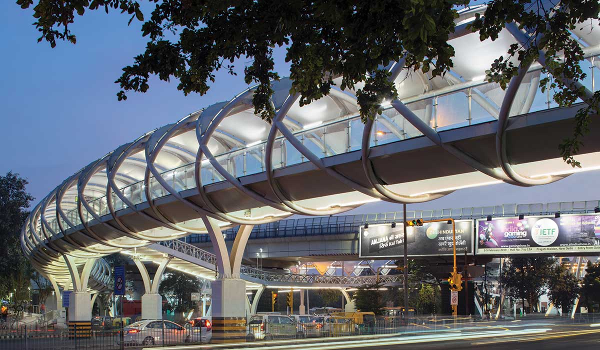 ITO Skywalk, a foot-over-bridge in New Delhi