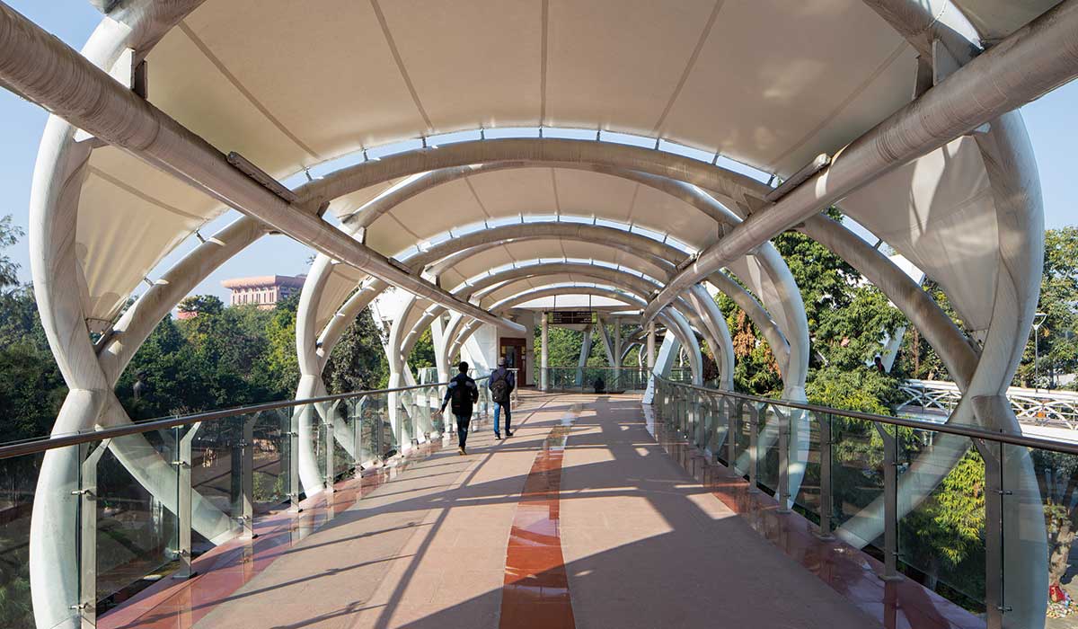 ITO Skywalk, a foot-over-bridge in New Delhi