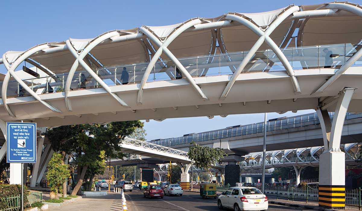 ITO Skywalk, a foot-over-bridge in New Delhi