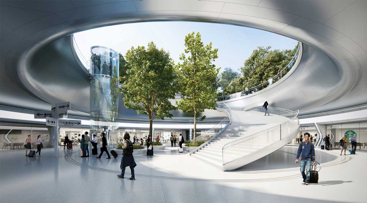 MAD Architects unveil their design for Jiaxing's Train Station in the Forest