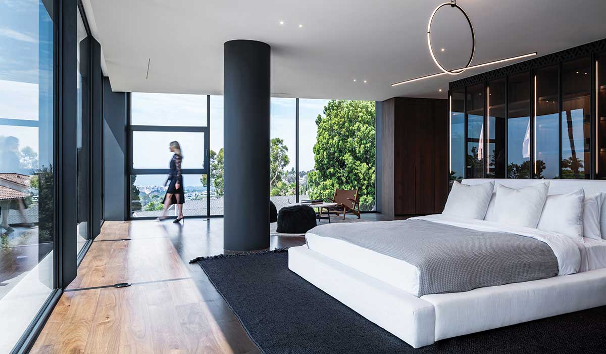 The dynamic building on top of a buried podium replicates the natural topography