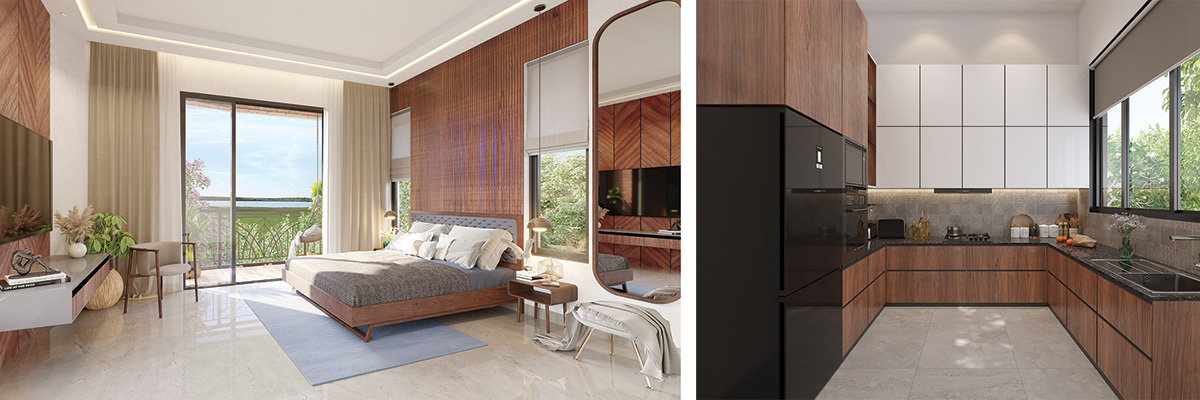 Home Development Project Arunyam is surrounded by forests, hills, and a lake