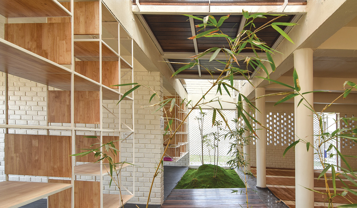 The design of a Madrassa mosque was built originally to provide shelter and education to underprivileged Muslim children