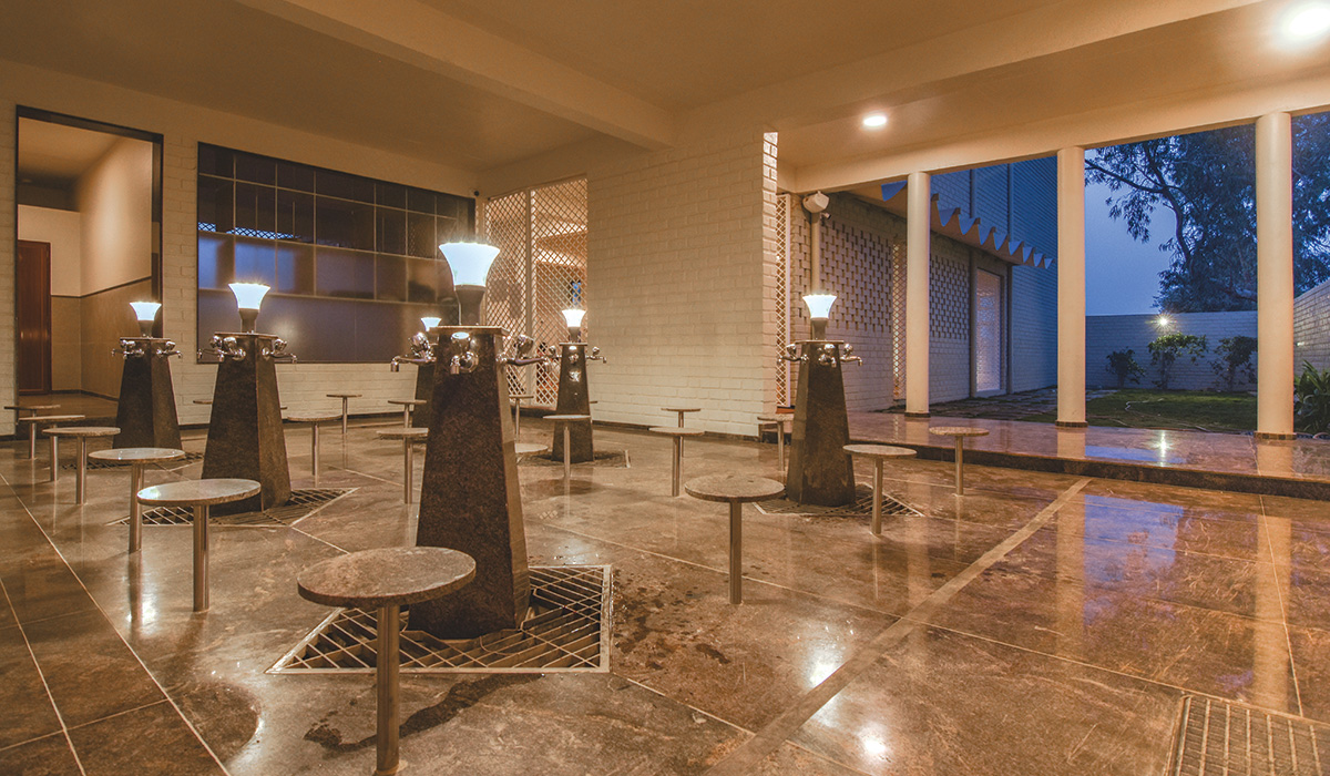 The design of a Madrassa mosque was built originally to provide shelter and education to underprivileged Muslim children