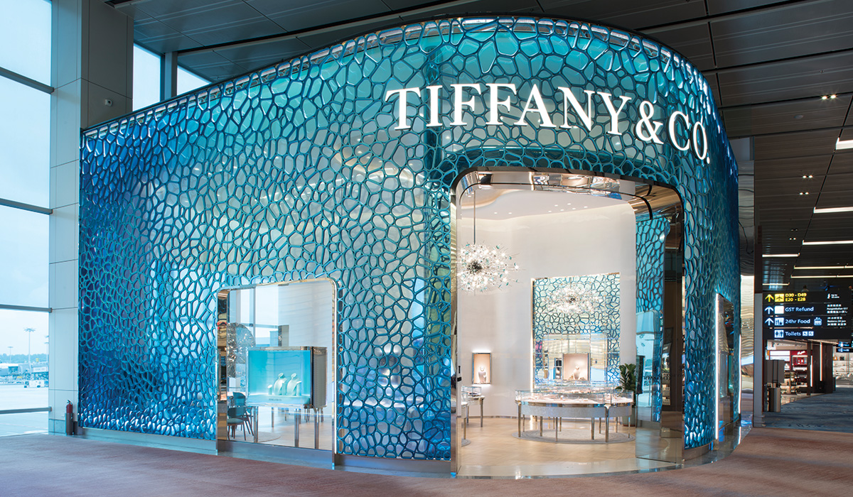3D-printed façade using recycled ocean plastic for Tiffany & Co. store