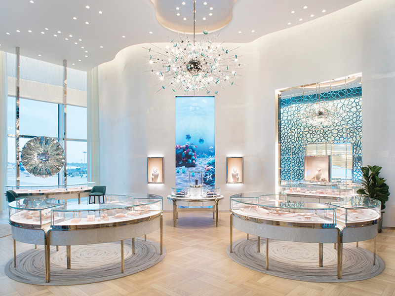 3D-printed façade using recycled ocean plastic for Tiffany & Co. store