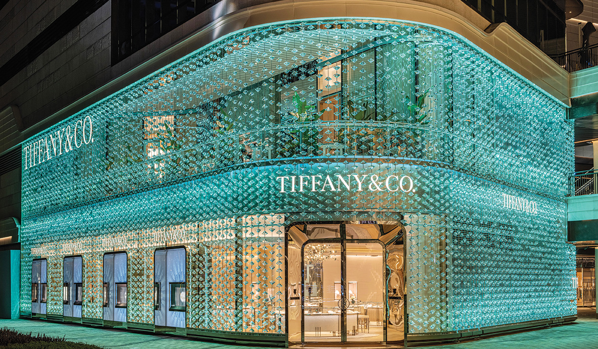 Diamond-encrusted façade for Tiffany & Co. store in Shanghai