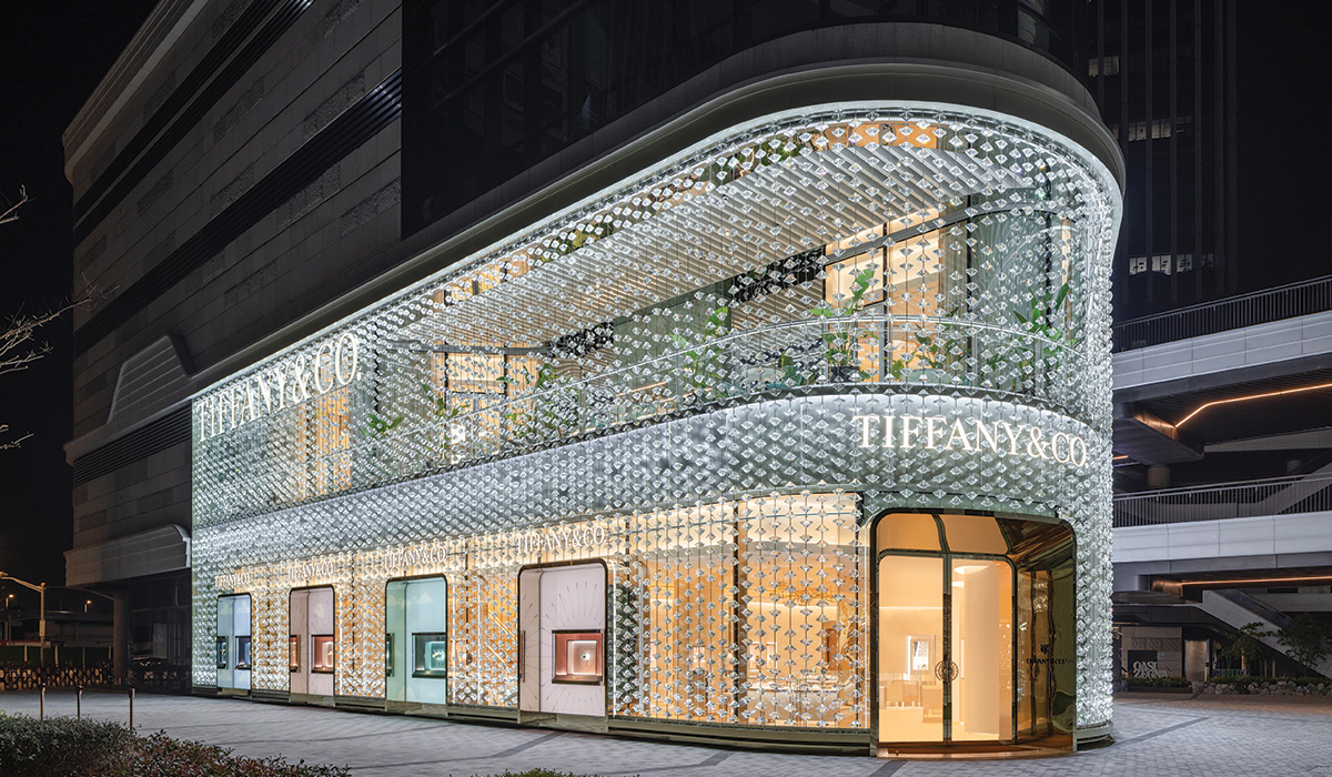 Diamond-encrusted façade for Tiffany & Co. store in Shanghai