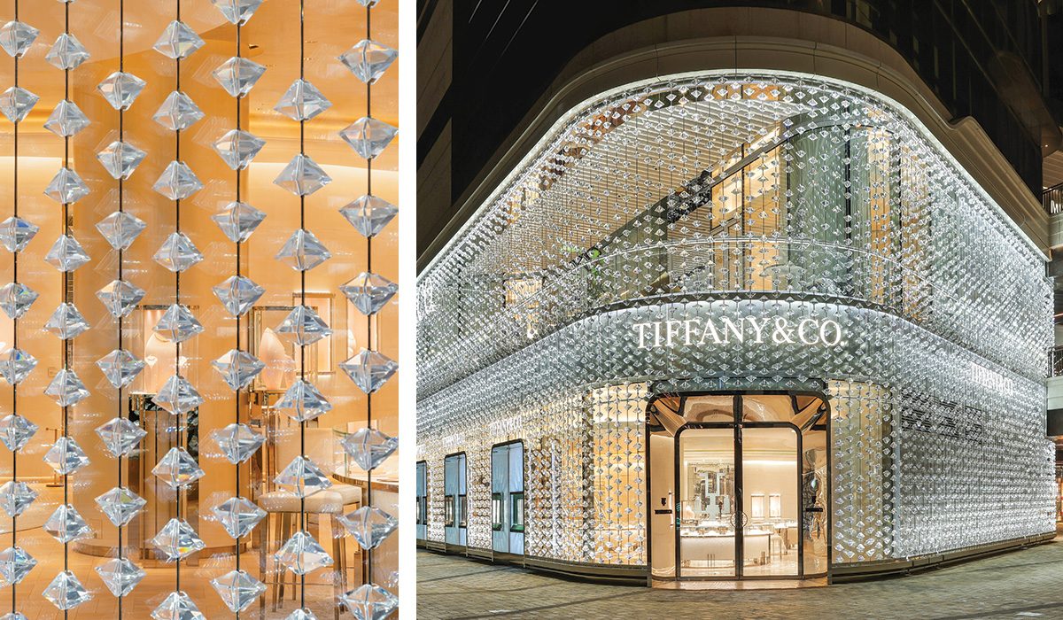 Diamond-encrusted façade for Tiffany & Co. store in Shanghai