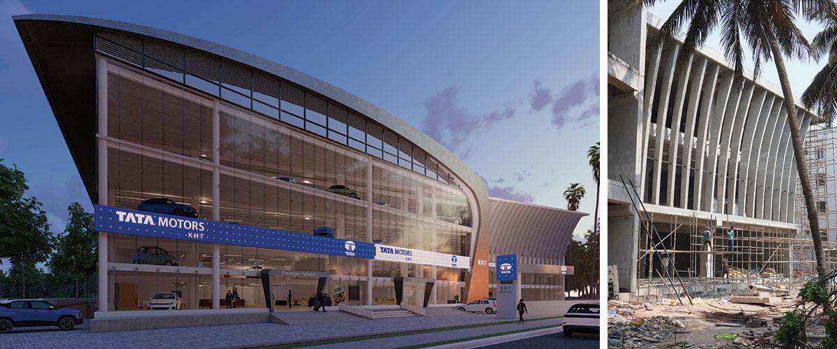 YV Architects designs an Automobile Showroom of KHT Motor