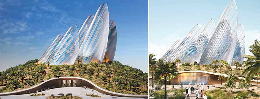 wing shaped museum Abu Dhabi