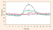 Roof surface temperature