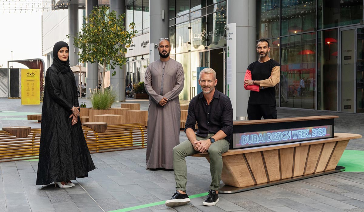AHEC unveils three COVID-proof outdoor benches at Dubai Design Week 2020