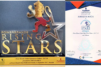 Amulya Mica awarded Most Inspiring Power Brand Rising Star 2017-18