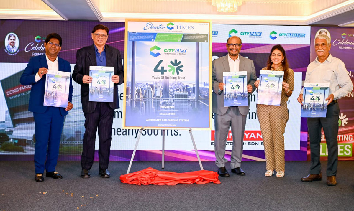 Unveiling of the Newsletter during the 40th Foundation Day of City Lifts India Limited