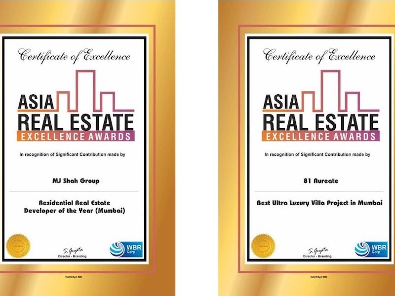 MJ Shah Group bags two awards at Asia Real Estate Excellence Awards 2021   